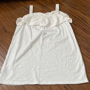 Girls White Tank Top